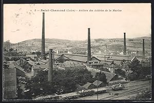 Carte postale Saint-Chamond, Ateliers des Aciéries de la Marine