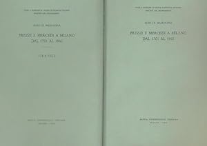 Bild des Verkufers fr Prezzi e Mercedi a Milano dal 1701 al 1860 + grafici zum Verkauf von Miliardi di Parole