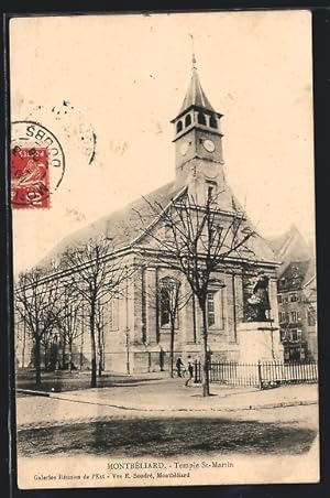 Carte postale Montbéliard, Temple St-Martin