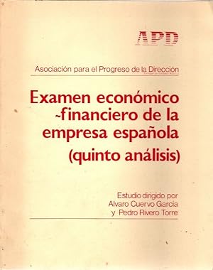 Imagen del vendedor de Examen econmico-financiero de la empresa espaola (quinto anlisis) . a la venta por Librera Astarloa