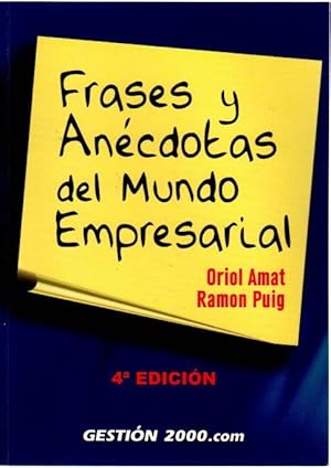 Imagen del vendedor de Frases y ancdotas del mundo empresarial . a la venta por Librera Astarloa