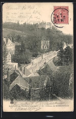 Carte postale Moncontour, Excursion de Tours à Vouvray, Château de Moncontour