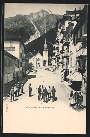 Carte postale Chamonix, Une rue et le Brévent