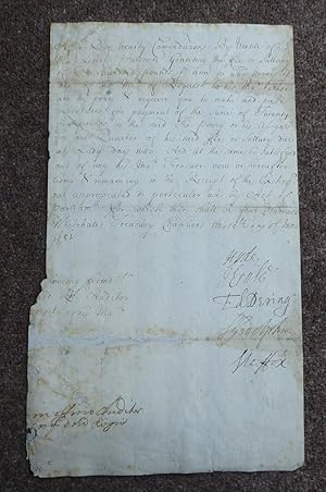 AUTOGRAPH RECEIPT concerning THOMAS POVEY.