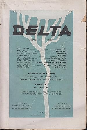 Seller image for Delta n 1 - revue de littrature n 1 Complet de la bande annonce for sale by PRISCA