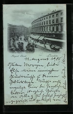 Seller image for Mondschein-Postcard London, Regent Street for sale by Bartko-Reher