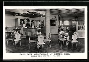 Seller image for Postcard Brighton, Edlins Swiss Bar-Restaurant, Mortons Hotel, Queen`s Road for sale by Bartko-Reher