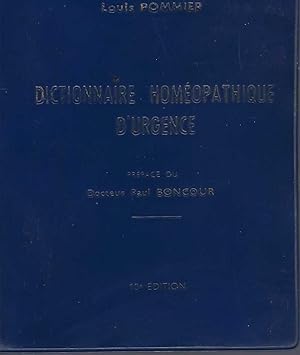 Dictionnaire Homeopathique D'urgence