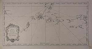 Neue Karte von den Carolinischen Eylanden. Kupferstich-Karte v. Jacques-Nicolas Bellin aus Provos...