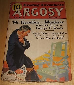 Imagen del vendedor de Argosy Weekly for March 21st, 1936 // The Photos in this listing are of the magazine that is offered for sale a la venta por biblioboy