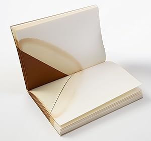 Seller image for A unique bookwork by Gabriele Schmidt-Heins (b. 1949). [50] French-fold leaves, with the lower gutter carefully treated with glue and triangular brown paper triangle adhered to all versos for sale by Jonathan A. Hill, Bookseller Inc.