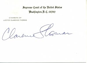 Clarence Thomas Signed Chamber Card