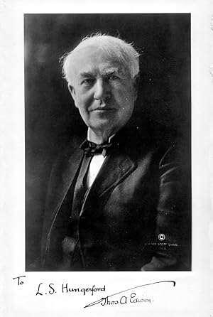 Large Inscribed Signed Photo of Edison