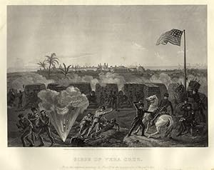 The Siege of Veracruz,1868 Historical Battle Print