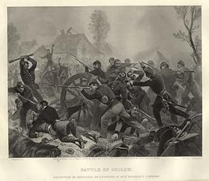 The Battle of Shiloh,1868 Historical Battle Print
