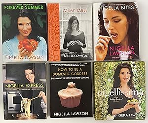 Image du vendeur pour Nigella Lawson 6 Cook Book Lot: HOW TO BE A DOMESTIC GODDESS: Baking and the Art of Comfort Cooking; NIGELLA BITES; FOREVER SUMMER; NIGELLA EXPRESS: Good Fast Food; NIGELLISSIMA: Easy Italian-Inspired Recipes; AT MY TABLE: A celebration of home cooking mis en vente par Gordon Kauffman, Bookseller, LLC