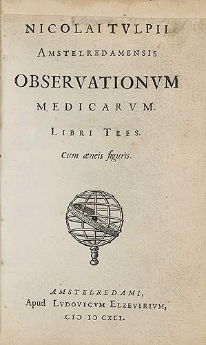 Imagen del vendedor de Observationum medicarum. Libri tres. Cum aeneis figuris. a la venta por Milestones of Science Books