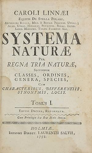 Systema naturae per regna tria naturae, secundum classes, ordines, genera, species, cum character...