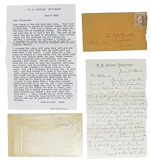 AUTOGRAPH LETTER Signed [on] U. S. SANITARY COMMISSION Letterhead.; Addressed to Rev. E. McCravat...