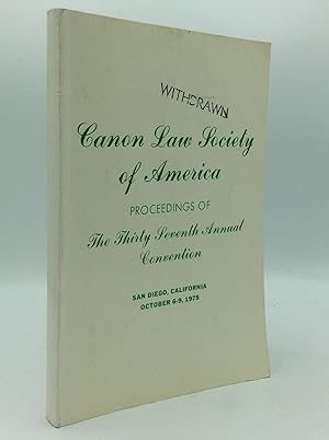 Image du vendeur pour PROCEEDINGS OF THE THIRTY-SEVENTH ANNUAL CONVENTION: San Diego, California, October 6-9, 1975 mis en vente par Kubik Fine Books Ltd., ABAA