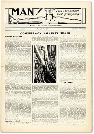 Bild des Verkufers fr Man! A Journal of the Anarchist Ideal and Movement. Vol. 5 - No. 4 (June, 1937) zum Verkauf von Lorne Bair Rare Books, ABAA