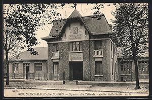 Carte postale Saint-Maur-des-Fossés, Square des Tilleuls, Ecole maternelle