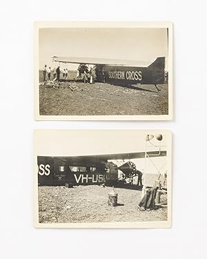 A pair of vintage photographs of Kingsford Smith's famous monoplane the 'Southern Cross' (VH-USU)...