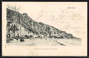 Carte postale Mentone, Veduta del Quartiere di Caravan