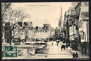 Carte postale Guingamp, Place du Centre