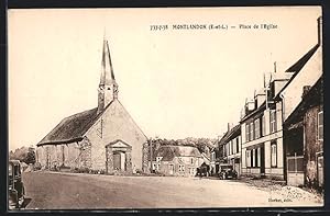 Carte postale Montlandon, Place de l`Eglise