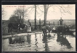 Carte postale St-Pair-sur-Mer, L`abreuvoir