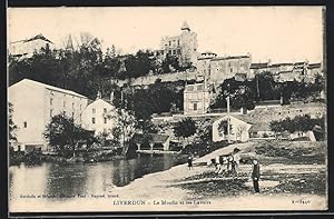 Carte postale Liverdun, Le Moulin et les Lavoirs