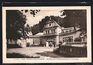 Carte postale Saint-Nectaire, Entrée de l`Etablissement Thermal