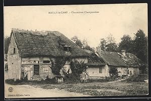 Carte postale Mailly-le-Camp, Chaumières Champenoises