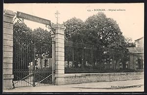 Carte postale Bourges, Hôpital militaire