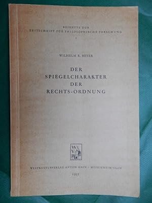 Der Spiegelcharakter der Rechts- Ordnung