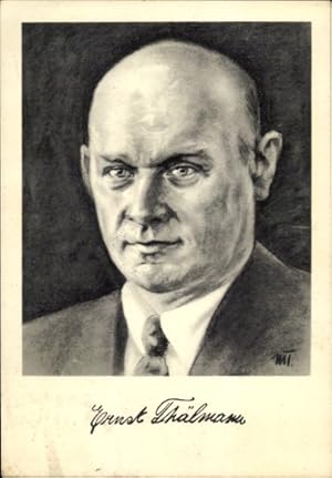 Künstler Ansichtskarte / Postkarte Ernst Thälmann, Deutscher Politiker der Weimarer Republik, KPD...