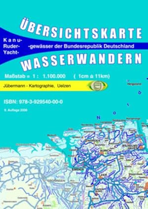 Bild des Verkufers fr bersichtskarte Wasserwandern Deutschland 1 : 1,1 Mill.: Kanu- , Ruder- und Motorsportgewsser der Bundesrepublik Deutschland. 1:1100000 zum Verkauf von Antiquariat Armebooks