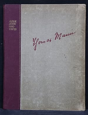 Bild des Verkufers fr Deutsche Dichterhandschriften, Band 1: Thomas Mann. zum Verkauf von Antiquariat  Braun