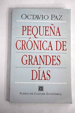 Imagen del vendedor de Pequea crnica de grandes das a la venta por Alcan Libros