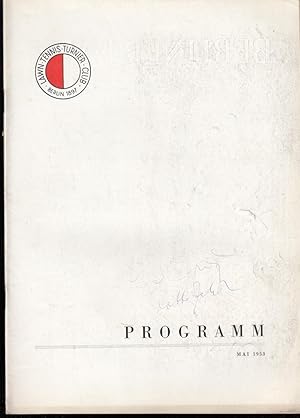 Lawn Tennis Turnier-Club Rot-weiss e. V. Berlin 1897 - Programm Mai 1953. - Im Inhalt: Zwei Jahrz...