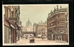 Postcard London, Fleet Street and Ludgate Hill