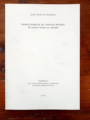 Imagen del vendedor de PERFILES JURIDICOS DEL DERECHO NATURAL EN SANTO TOMAS DE AQUINO. Separata de la obra Estudios Juridicos en Homenaje al profesor Federico de Castro a la venta por Itziar Arranz Libros & Dribaslibros