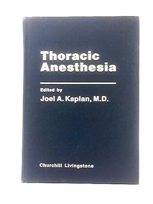 Bild des Verkufers fr Thoracic Anaesthesia zum Verkauf von World of Rare Books