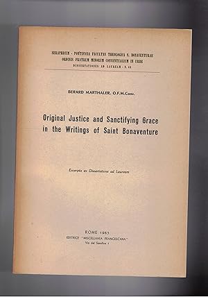 Seller image for Original Justice and Sanctifying Grace in the Writings of Saint Bonaventure. Estratto. for sale by Libreria Gull