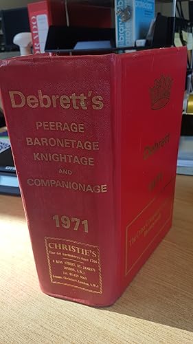 Seller image for Debrett's Peerage, Baronetage, Knightage, and Companionage, with Her Majesty's Royal Warrant Holders 1971 : 169th year: for sale by LBL Books