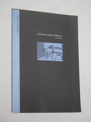 Bild des Verkufers fr Programmbuch Opernhaus Zrich 2000/01. ALFONSO UND ESTRELLA von Schober, Schubert (Musik). Musikal. Ltg.: Nikolaus Harnoncourt, Insz.: Jrgen Flimm, Bhnenbild: Erich Wonder. Mit Malin Hartelius (Estrella), Lothar Odinius (Alfonso), Olaf Br, Thomas Mohr, Alfred Muff (mit Libretto) zum Verkauf von Fast alles Theater! Antiquariat fr die darstellenden Knste