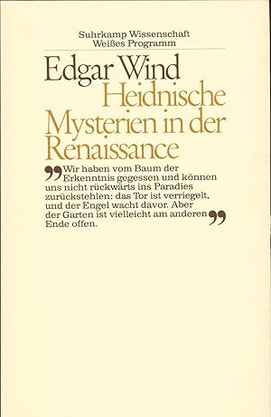 Bild des Verkufers fr Heidnische Mysterien in der Renaissance zum Verkauf von avelibro OHG