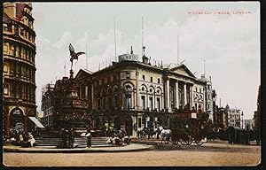 Piccadilly Circus Antique Vintage Postcard