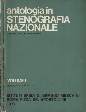 Seller image for Antologia in stenografia nazionale Vol. I Stenografia scolastica for sale by Biblioteca di Babele
